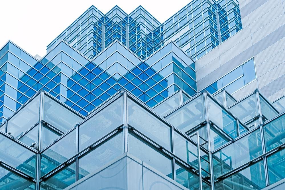 Property condition assessments of glass building with many levels 